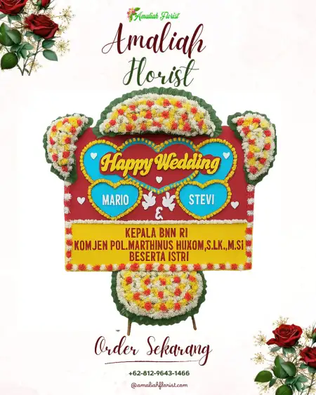 Papan Bunga Pernikahan Koncer Kidul